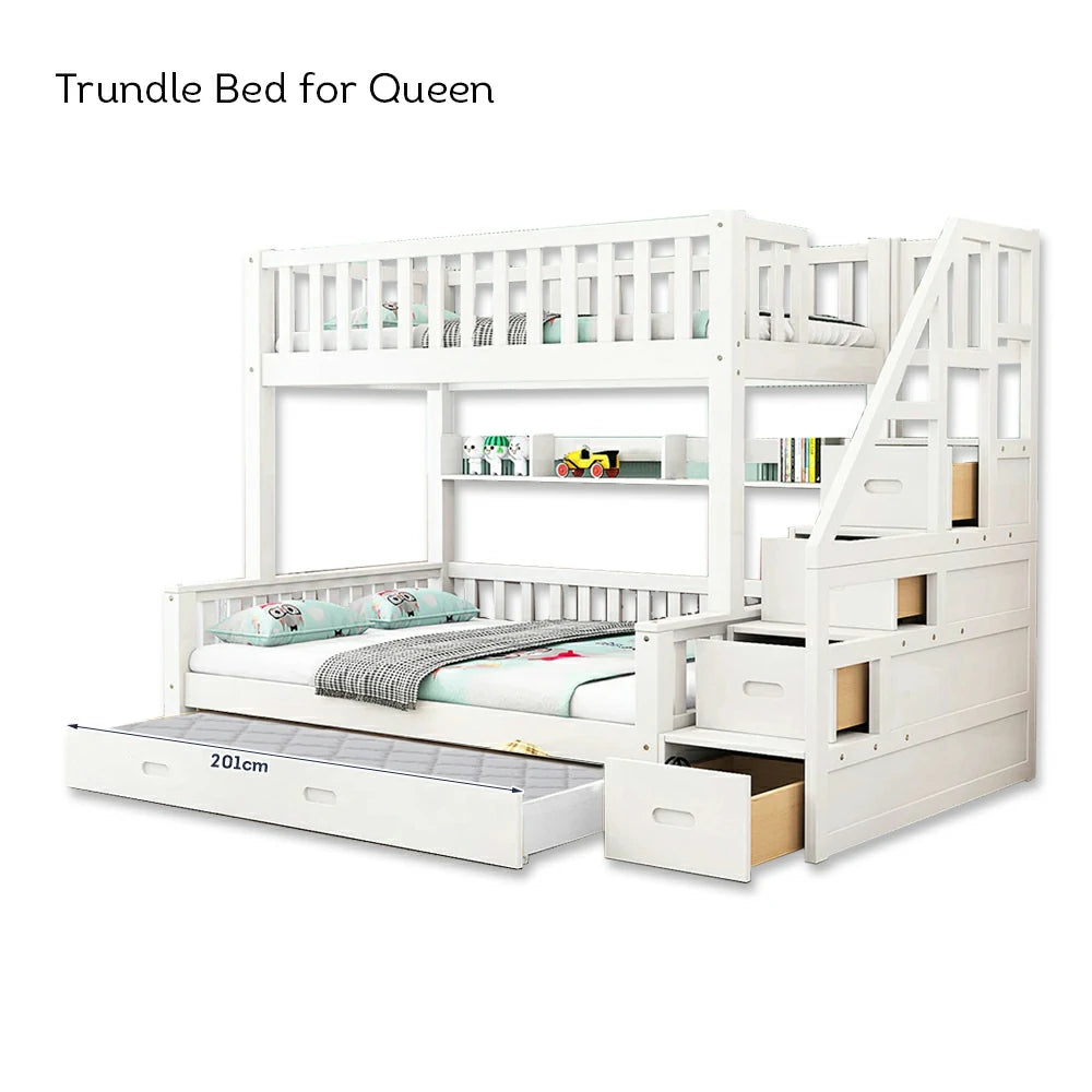 Trundle Only! LIVARA Space-Saving Trundle Bed Frame for SF01 Bunk Bed