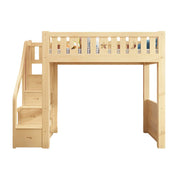 LUXORA Multifunctional Bunk Bed 120/135/150cm Eco-Friendly Solid Wood, 40cm Guardrails, Wide Safe Ladder - Wood