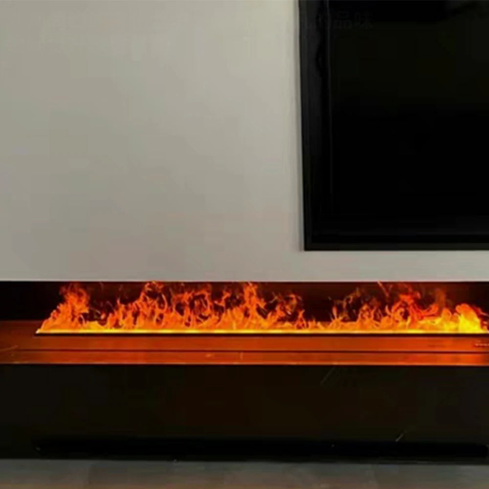LIVARA CT700 Fog Fireplace 70/180/250cm – Steel/304 Stainless Steel, Single-Color Flame, Timer Control, LCD Touch Screen, Dual Light Design, Humidifier Function - Black