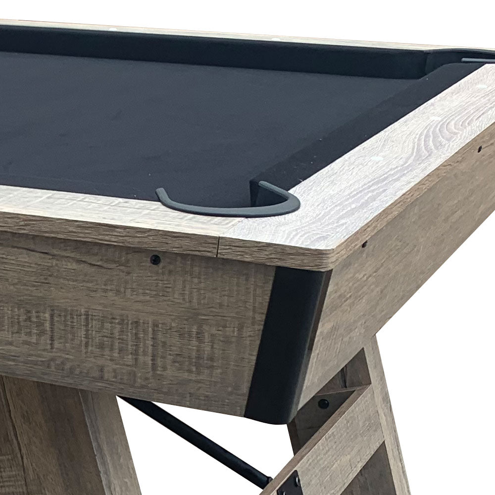 CUETIQ LM 7FT Billiards  / MDF Pool / Snooker Table Black Felt Silver Mist Frame Free Gift