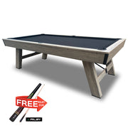 CUETIQ LM 7FT Billiards  / MDF Pool / Snooker Table Black Felt Silver Mist Frame Free Gift