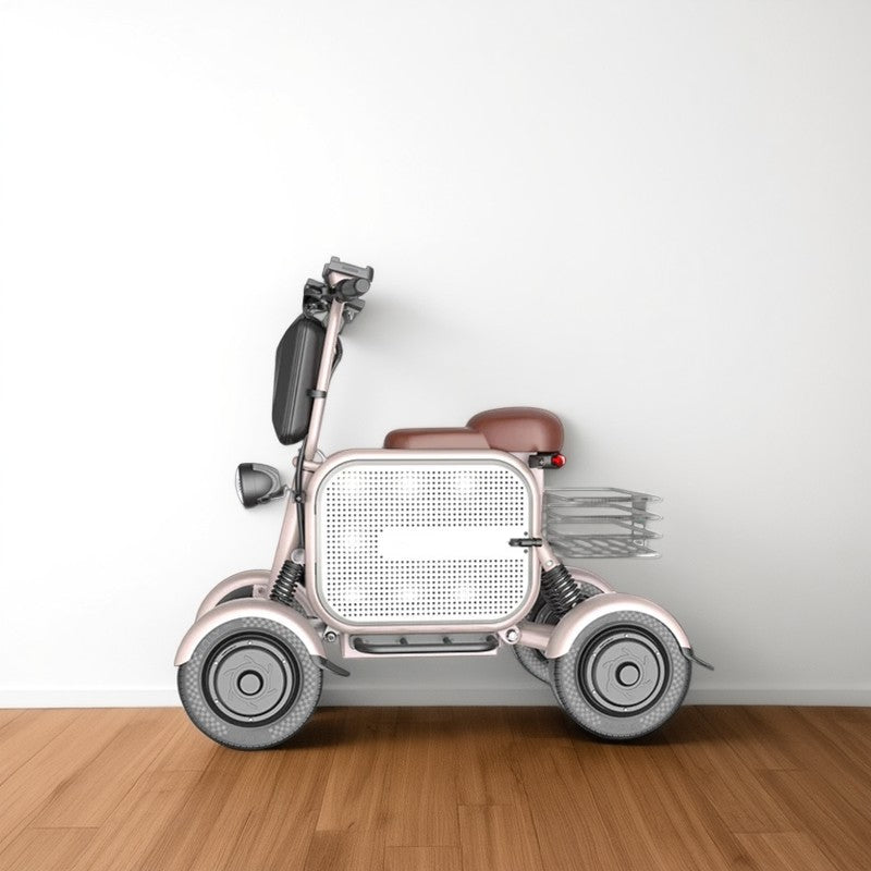 YIDI D10L 500W 48V 10Ah/15Ah 11-inch Lithium Battery Foldable White&Pink High Carbon Steel Electric Scooter Drum Brake