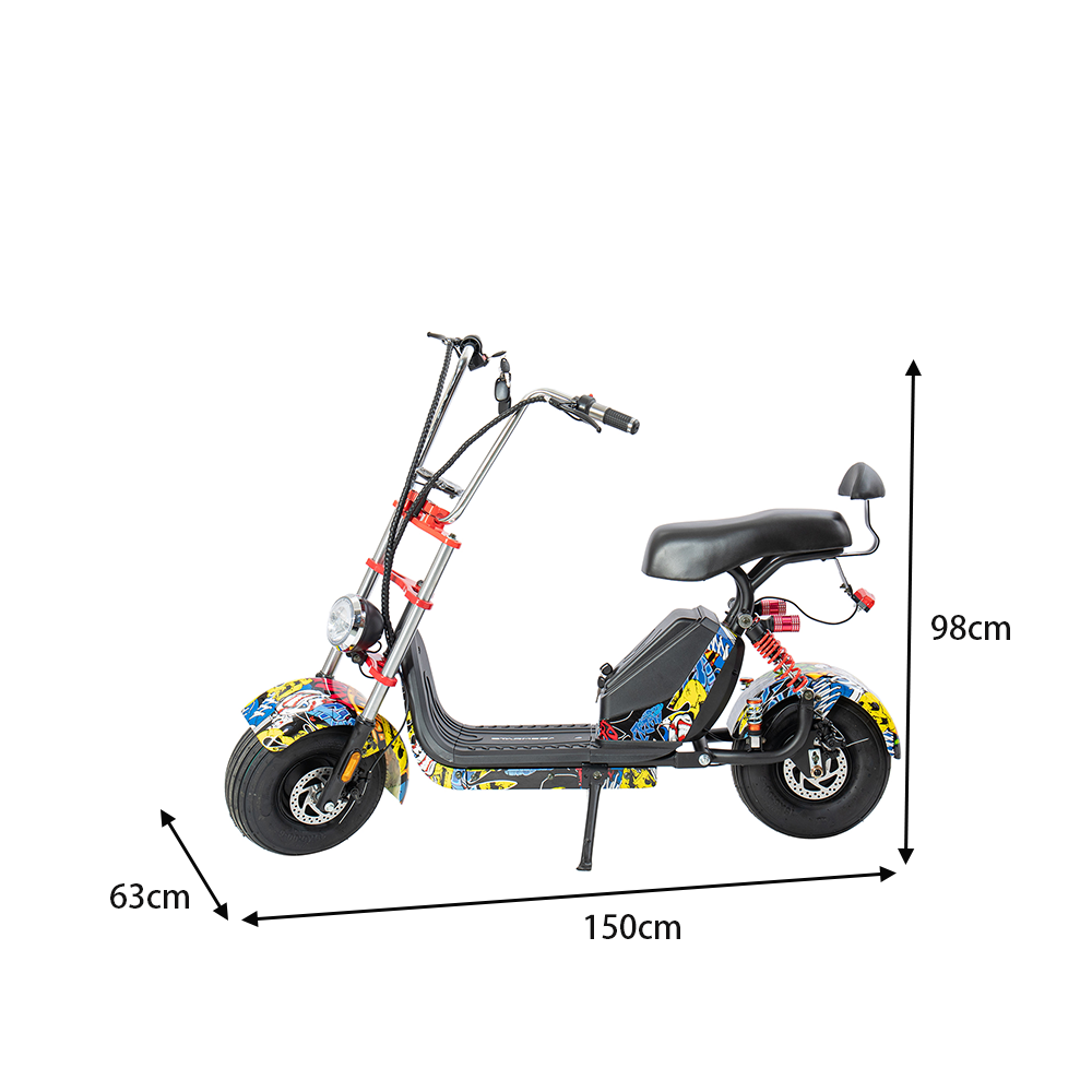 GLIDER HALLEY MY S7 1000W 48V 12-20AH  Lithium Battery Electric Motorbike/Motorcycle/Scooter Cruise at 25km/h - Unlock More Power (Details Inside)*