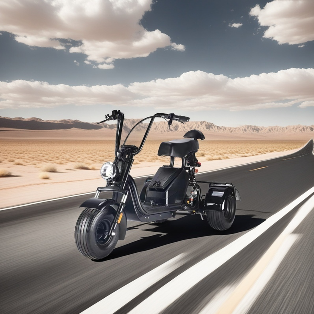 GLIDER HALLEY MY X17 1000W 48V 12-15.6AH T Lithium Battery Three wheels/ With Rear Basket Electric Motorbike/Motorcycle/Scooter Cruise at 25km/h - Unlock More Power (Details Inside)*