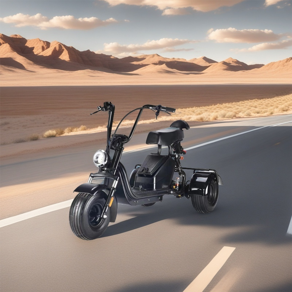 GLIDER HALLEY MY X17 1000W 48V 12-15.6AH T Lithium Battery Three wheels/ With Rear Basket Electric Motorbike/Motorcycle/Scooter Cruise at 25km/h - Unlock More Power (Details Inside)*