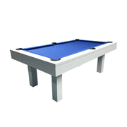QUESLA 7FT Luxurious Slate Pool /Dining / Billiard Table Free Accessories - White Frame