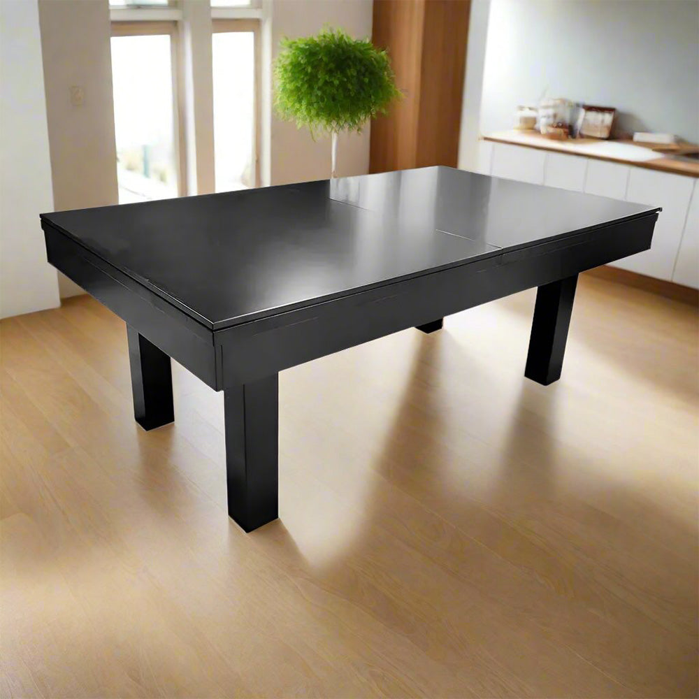 QUESLA 7FT Luxurious Slate Pool /Dining / Billiard Table Free Accessories - Black Frame