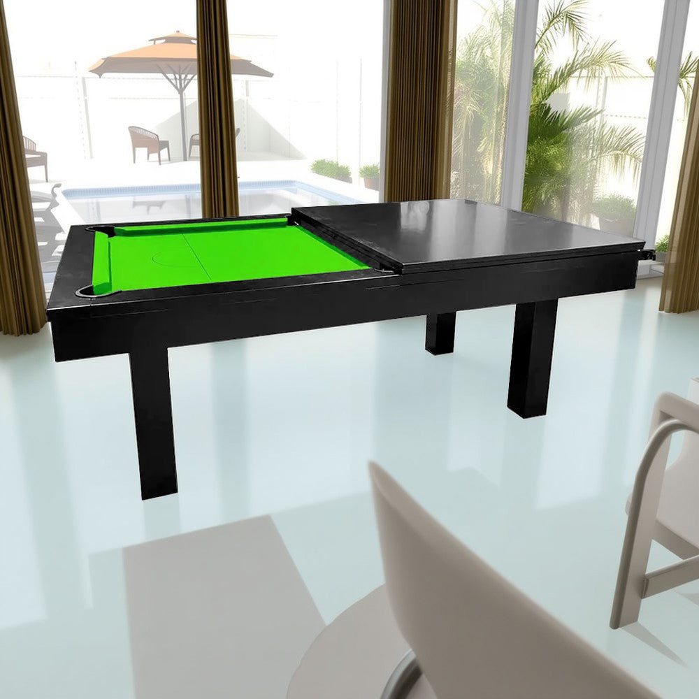 QUESLA 7FT Luxurious Slate Pool /Dining / Billiard Table Free Accessories - Black Frame
