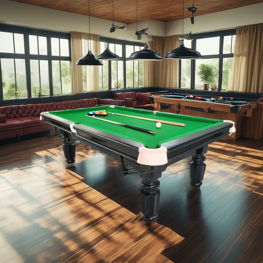 QUESLA 4cm Thickness Slate 7FT Wooden Handrail Luxurious Pool Table