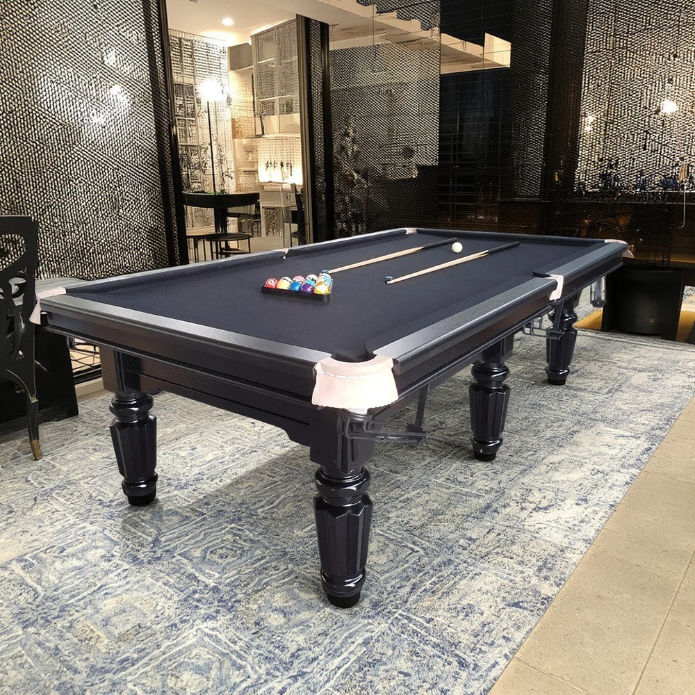 QUESLA 4.5cm Thickness Slate 9FT Steel Handrail Luxurious Pool Table