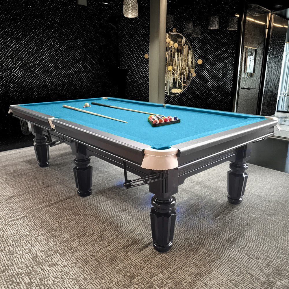 QUESLA 4.5cm Thickness Slate 9FT Steel Handrail Luxurious Pool Table