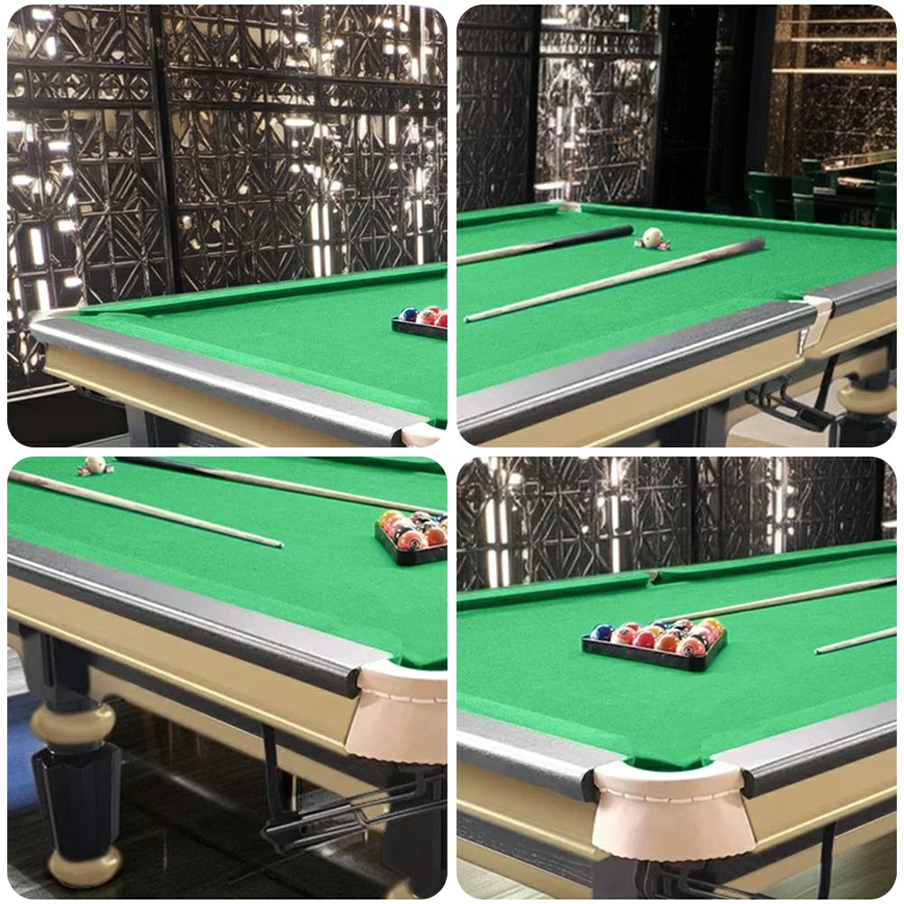 QUESLA 4.5cm Thickness Slate 9FT Steel Handrail Luxury Pool Snooker Billiard Table with Elegant Brass Detailing