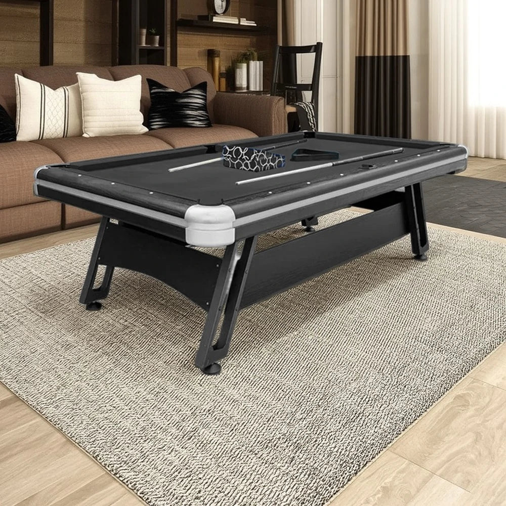 CUETIQ 7FT Iron-Leg Pool Table - Professional Billiards Table, Heavy-Duty Frame, Space-Saving Luxury Modern Design