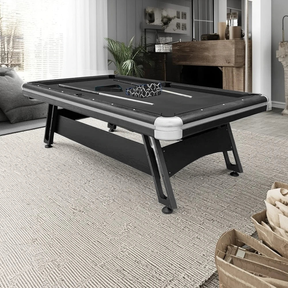 CUETIQ 7FT Iron-Leg Pool Table - Professional Billiards Table, Heavy-Duty Frame, Space-Saving Luxury Modern Design