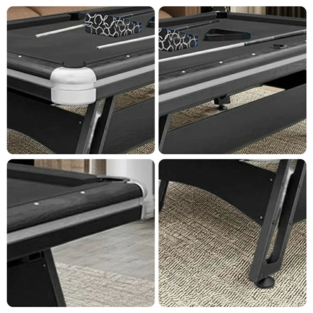 CUETIQ 7FT Iron-Leg Pool Table - Professional Billiards Table, Heavy-Duty Frame, Space-Saving Luxury Modern Design