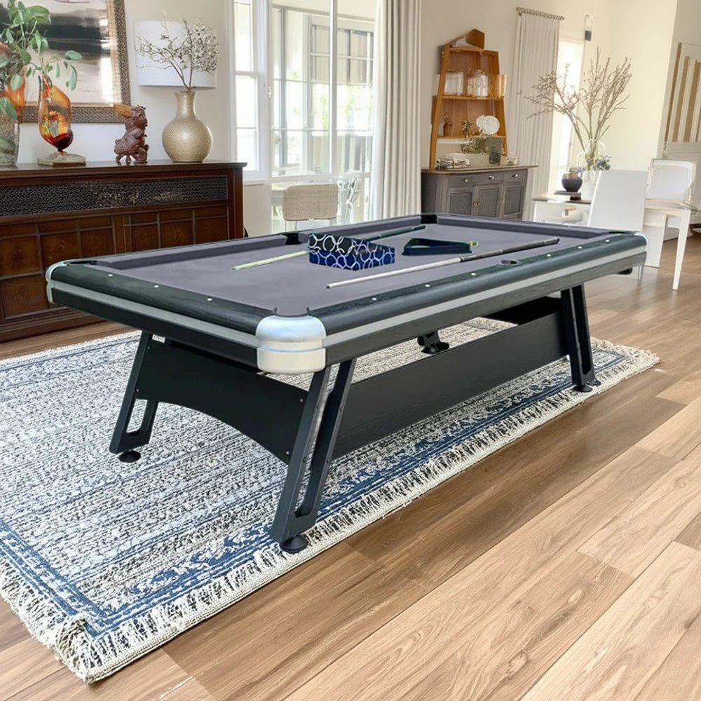 CUETIQ 7FT Iron-Leg Pool Table - Professional Billiards Table, Heavy-Duty Frame, Space-Saving Luxury Modern Design