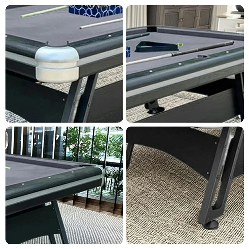 CUETIQ 7FT Iron-Leg Pool Table - Professional Billiards Table, Heavy-Duty Frame, Space-Saving Luxury Modern Design