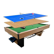 CUETIQ 8FT Black Marble Pool Table - Automatic Ball Return, 3-in-1 Multi-Function Design