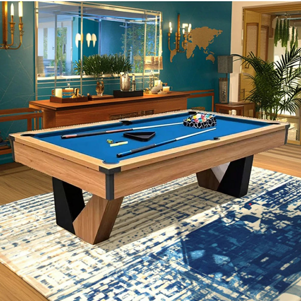 QUESLA 7FT Marble Pool Table, Equipped with Ball Return System, Sturdy Construction