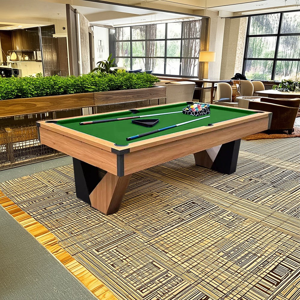 CUETIQ 9FT MDF Billiard Table V-Frame Design W/ Accessories