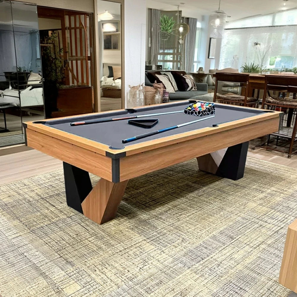 QUESLA 7FT Marble Pool Table, Equipped with Ball Return System, Sturdy Construction