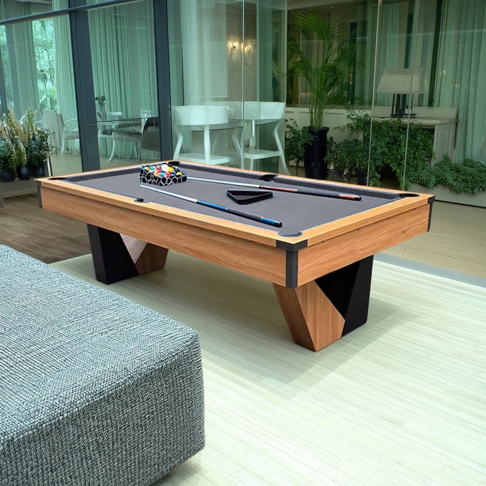 CUETIQ 9FT MDF Billiard Table V-Frame Design W/ Accessories