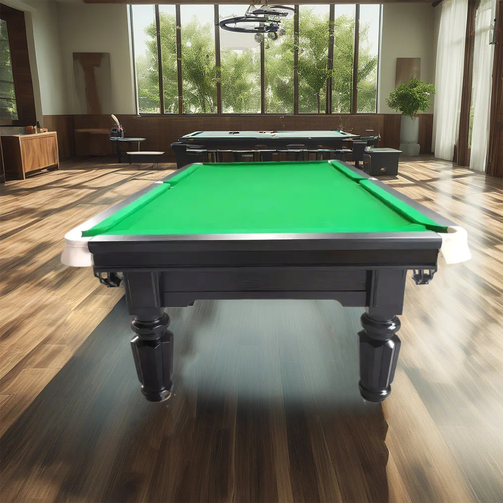 QUESLA 4.5cm Thickness Slate 9FT Steel Handrail Luxurious Pool Table