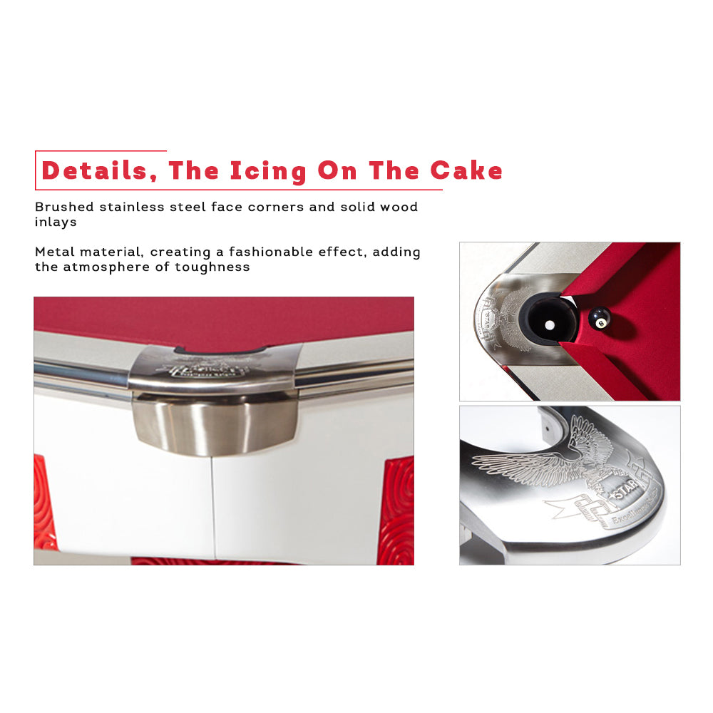 XINGPAI XW130 9FT American Billiard Table  Fancy Nine Ball Table Xiangyun Carving Billiard Case