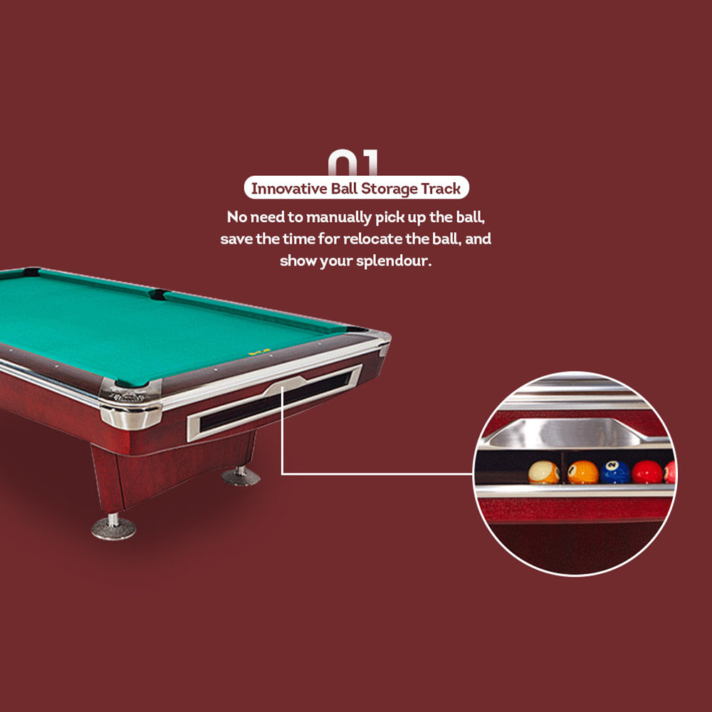 XINGPAI XW136 9FT American Pool Table TOURNAMENT Fancy Nine Ball Pool Table Open Pool Table