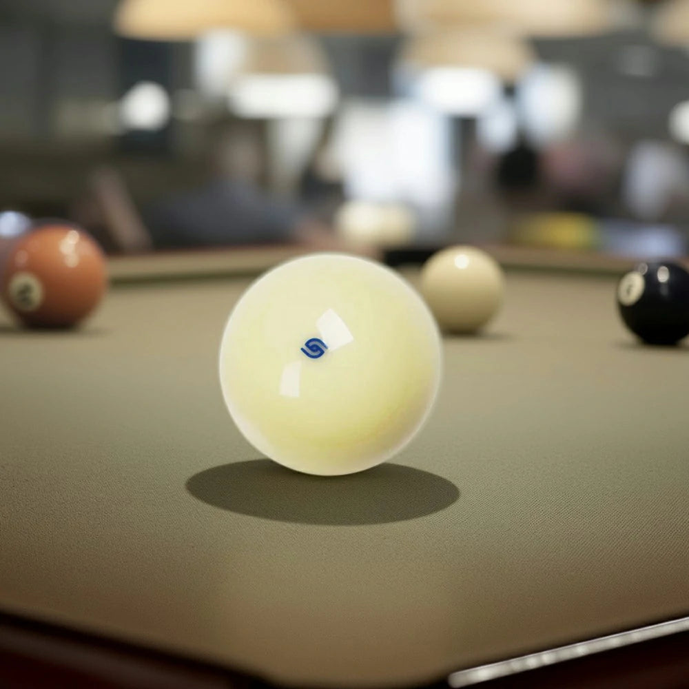57.2mm Cue Ball Crystal Billiard Accessory - Blue / Red / Six Red Dot