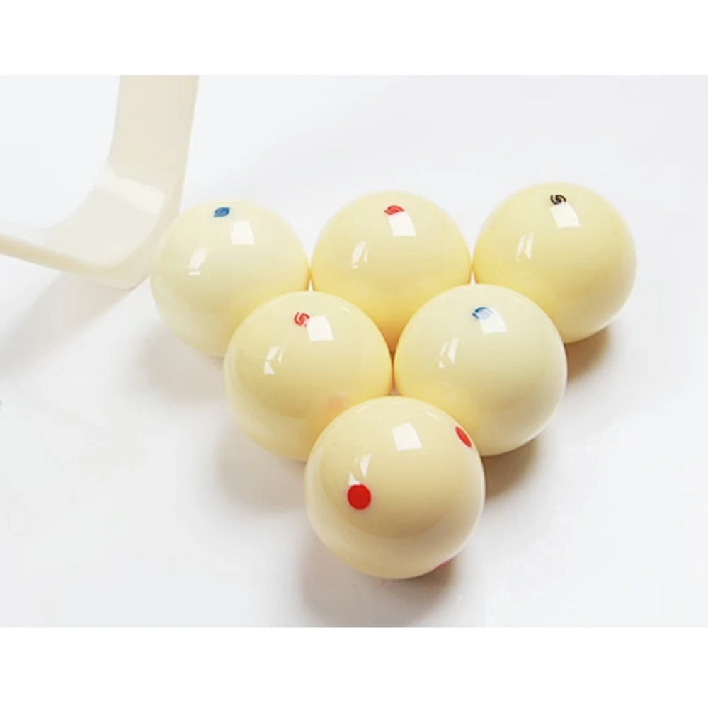 57.2mm Cue Ball Crystal Billiard Accessory - Blue / Red / Six Red Dot
