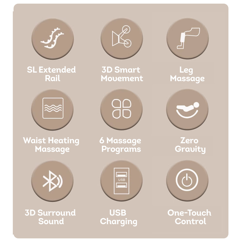 RELAXA MCZ1 Electric Massage Chair with Zero Gravity Recline - White