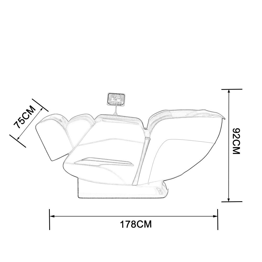 RELAXA L25 SL Track Electric Massage Chair with Zero Gravity - Green/BlackGrey/Brown