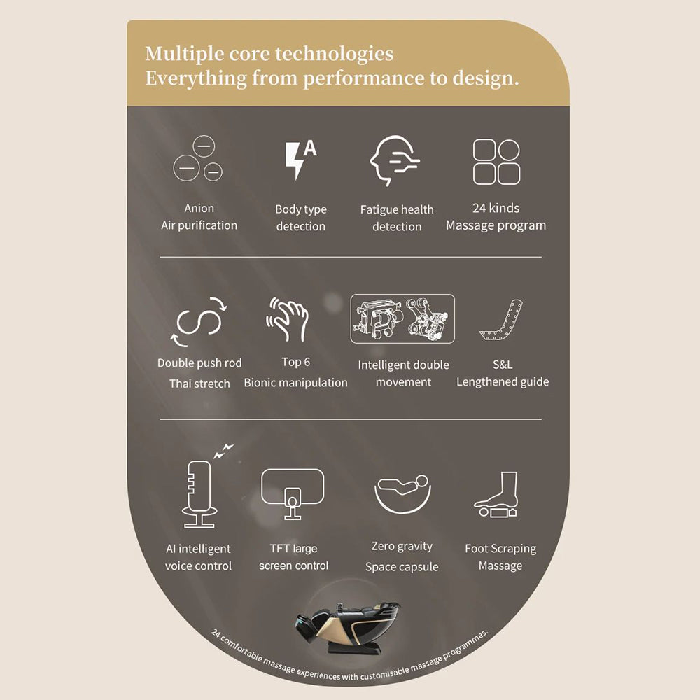 RELAXA L50S SL Guide Rail Electric Massage Chair Full Body Airbag Wrap Massage