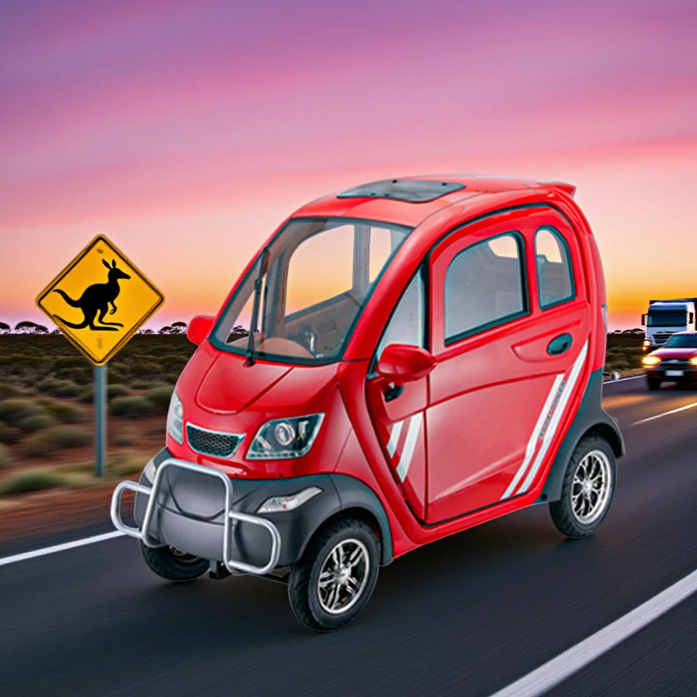 ROLLUX All - Terrain Electric Mobility Scooter - Steering Wheel Control, Enclosed Design, 60V1200W Brushless Motor, 70 - 80km Range