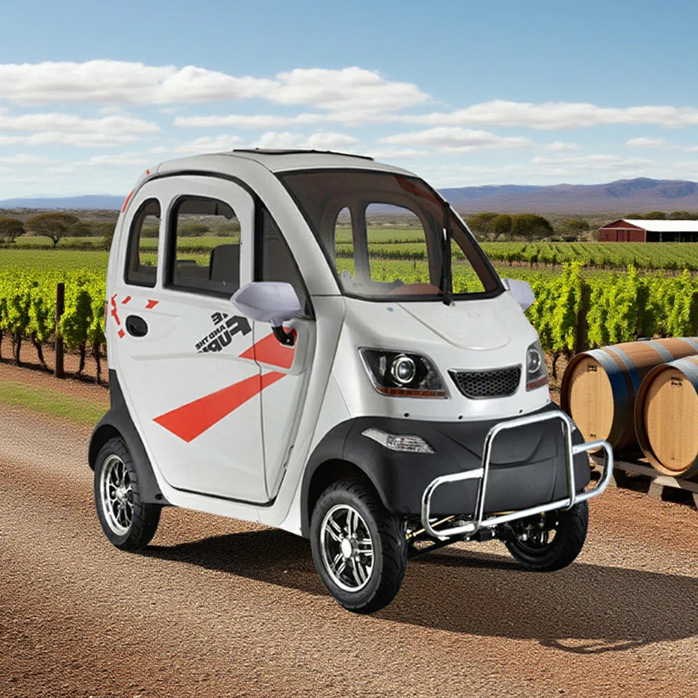 ROLLUX All - Terrain Electric Mobility Scooter - Steering Wheel Control, Enclosed Design, 60V1200W Brushless Motor, 70 - 80km Range