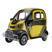 ROLLUX Enclosed Mobility Scooter with Steering Wheel Control - All-Weather Comfort, 60V1200W Motor, 70-80km Range, Safe Urban Travel