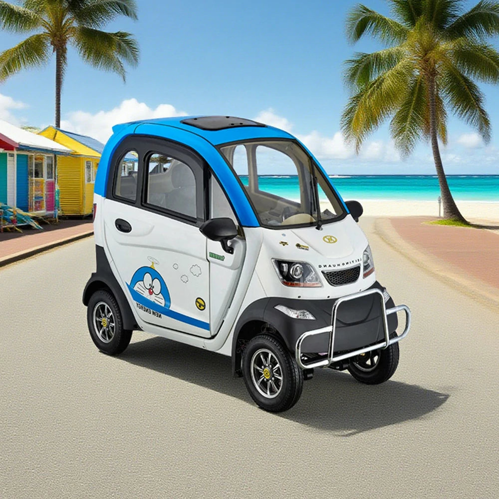 ROLLUX Enclosed Mobility Scooter with Armrest Control - All-Weather Comfort, 60V1200W Motor, 70-80km Long Range, Safe Urban Commuting