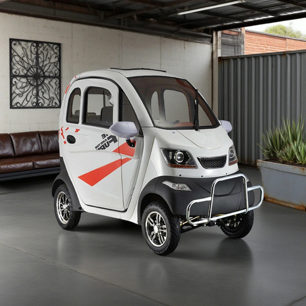 ROLLUX Enclosed Mobility Scooter with Armrest Control - All-Weather Comfort, 60V1200W Motor, 70-80km Long Range, Safe Urban Commuting