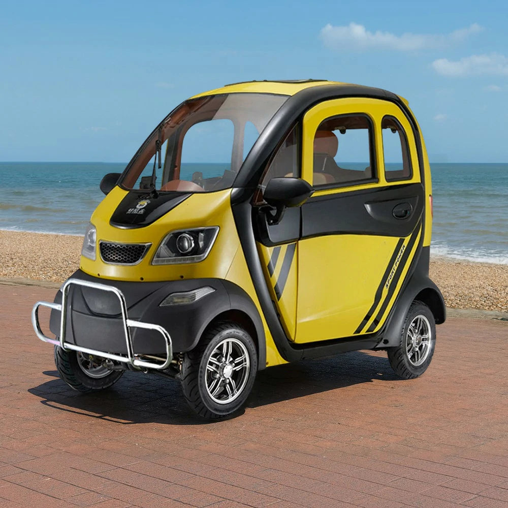 ROLLUX Enclosed Mobility Scooter with Armrest Control - Swivel Seat, Air Conditioning, 60V1200W Motor, 70-80km Long Range, All-Weather Comfort