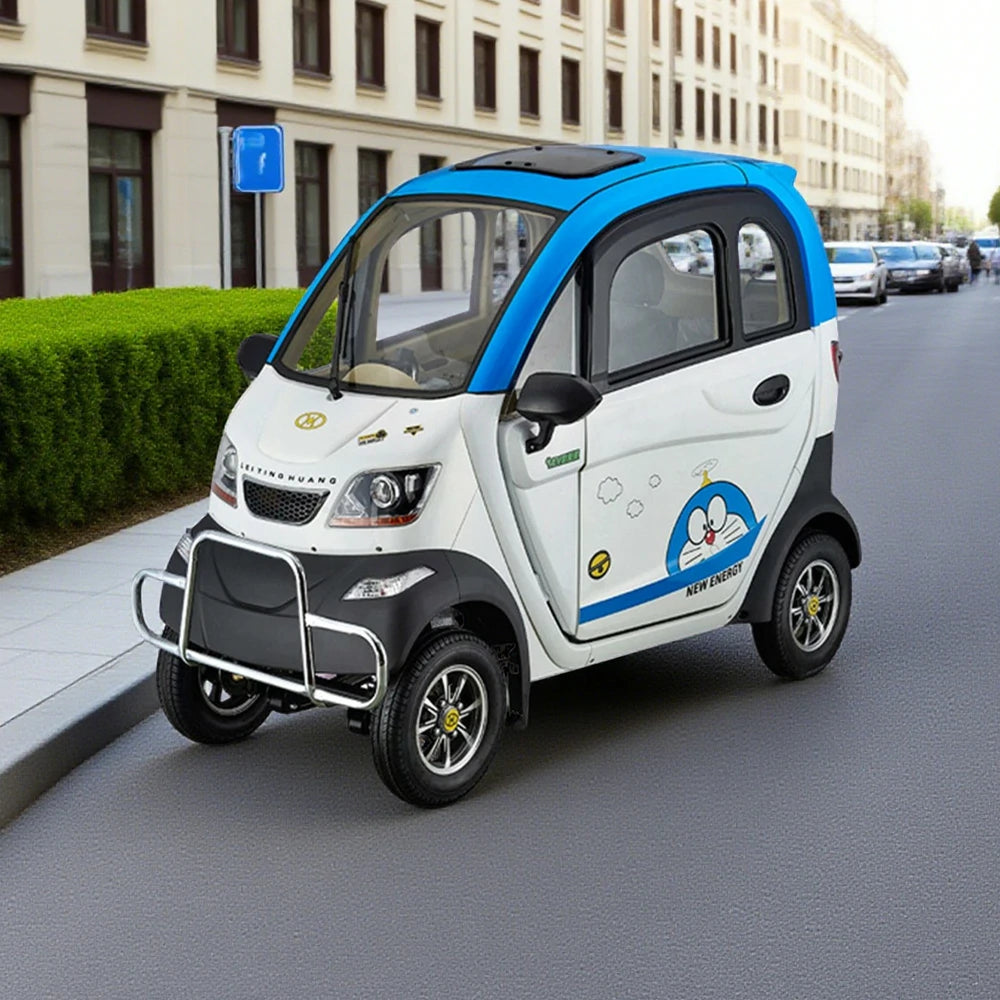 ROLLUX Enclosed Mobility Scooter with Armrest Control - Swivel Seat, Air Conditioning, 60V1200W Motor, 70-80km Long Range, All-Weather Comfort