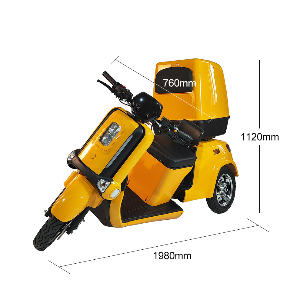 ROLLUX E2A 1000W 72V 32AH 3 Wheels Mobility Scooter 120KG Weight Capacity