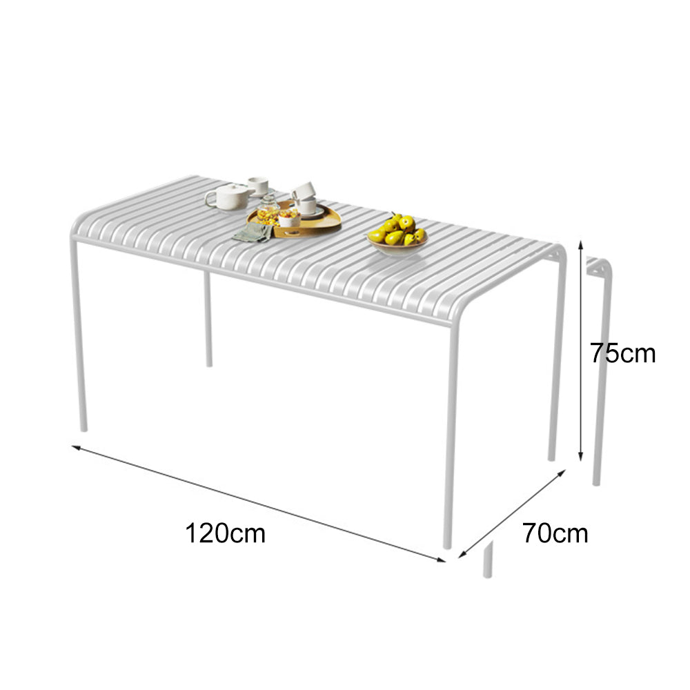 SOLARA Outdoor Iron Table/Bench/Chair/Sofa/Bar Stool - White