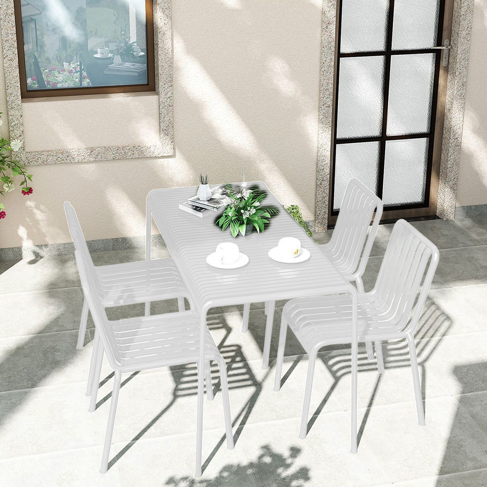 SOLARA Outdoor Iron Table/Bench/Chair/Sofa/Bar Stool - White
