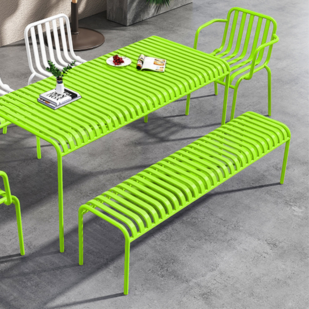 SOLARA Outdoor Iron Table/Bench/Chair/Sofa - Light Green