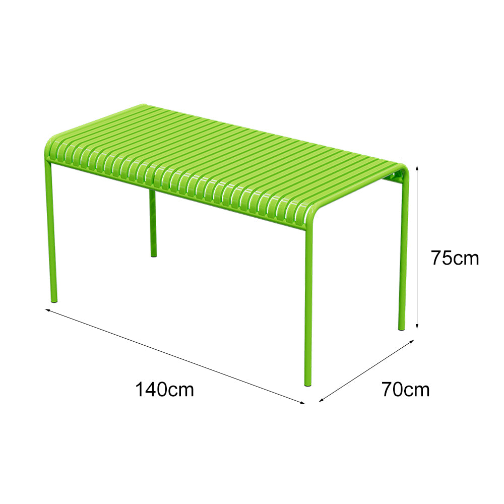 SOLARA Outdoor Iron Table/Bench/Chair/Sofa - Light Green