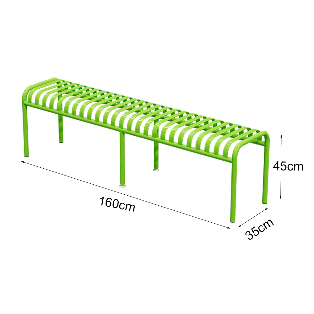 SOLARA Outdoor Iron Table/Bench/Chair/Sofa - Light Green