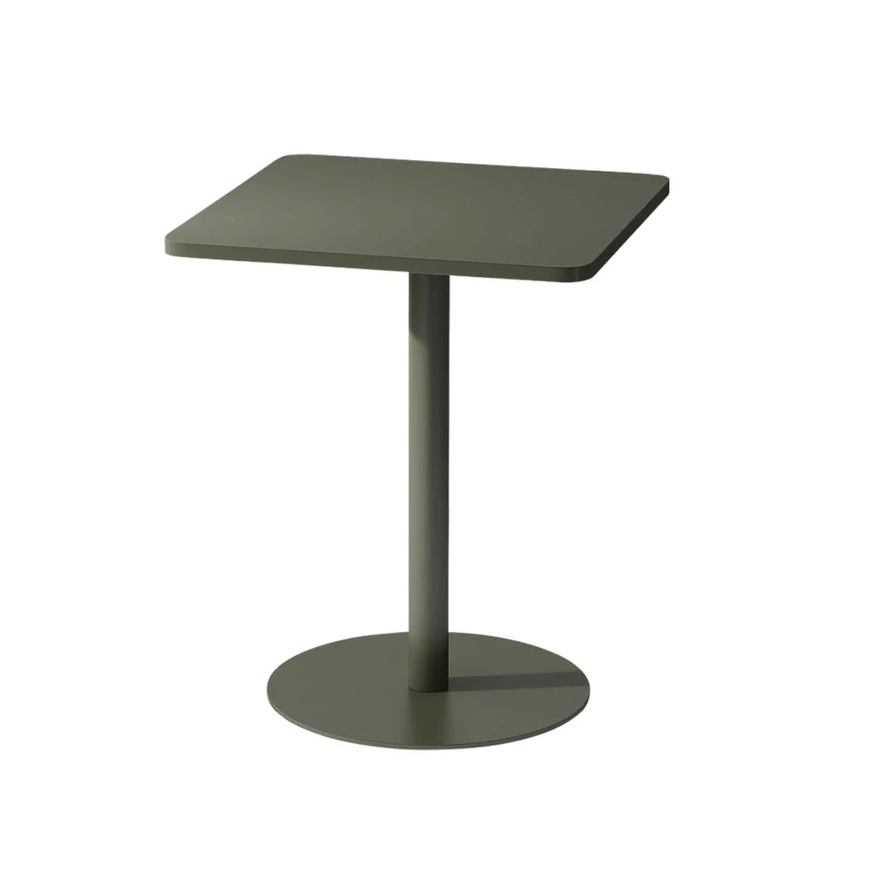 SOLARA 60/70/120/160cm Green Square Iron Table, Durable Metal Build for Patio, Balcony, or Garden Use