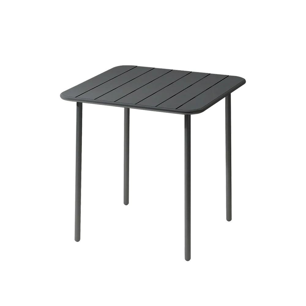 SOLARA 60/70/120/160cm Gray Square Iron Table, Durable Metal Build for Patio, Balcony, or Garden Use