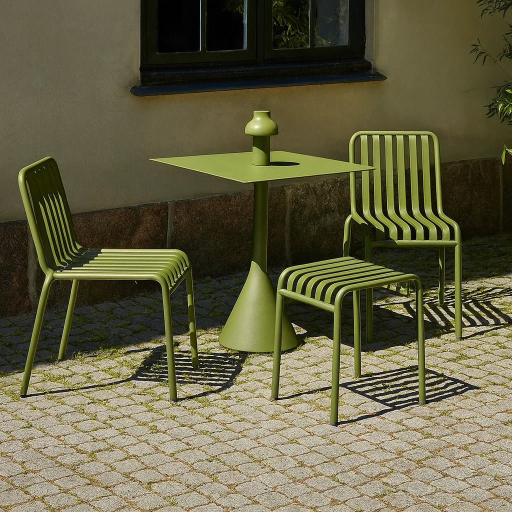 SOLARA 60/70/80/90cm Outdoor Square Dining Table - Olive Green